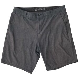 Vuori Aim Mens Size 33 Charcoal Heather Grey Hybrid 
Performance Shorts